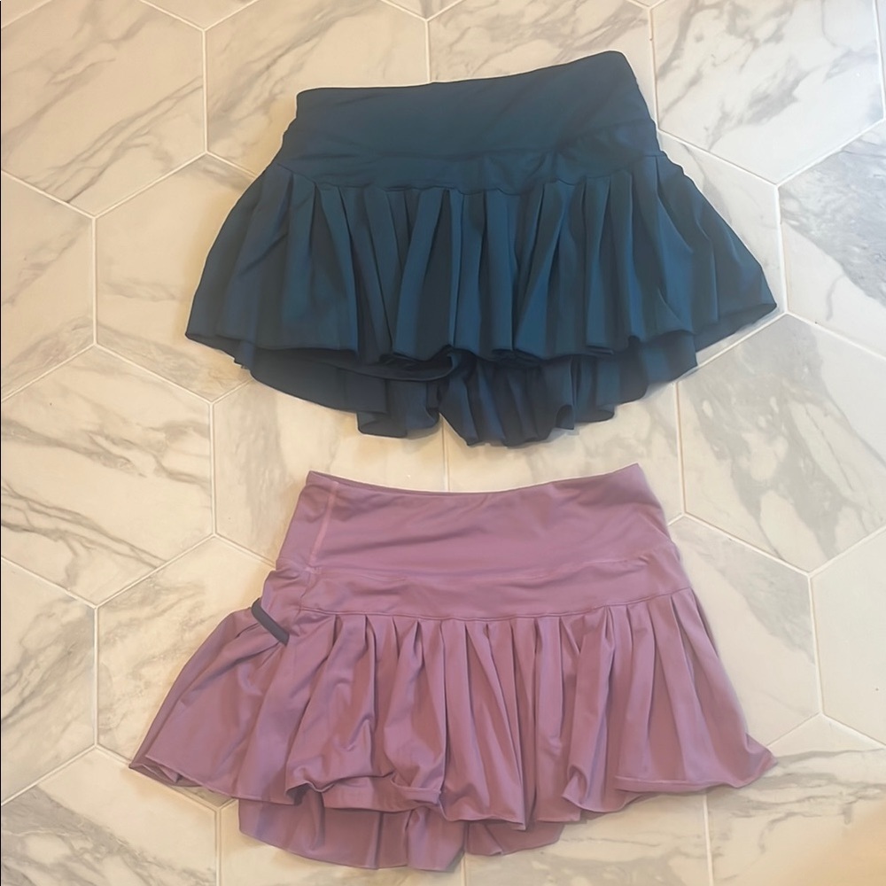Elegant Teal and Mauve Women's Skirt Set